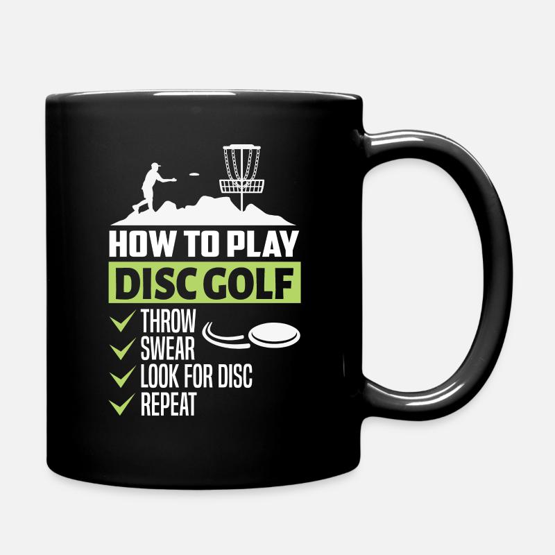 HOW TO PLAY DISC GOLF - Tasse einfarbig - Schwarz