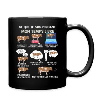 Vaches humour vache, bovin agriculture - Mug uni - noir - Droite