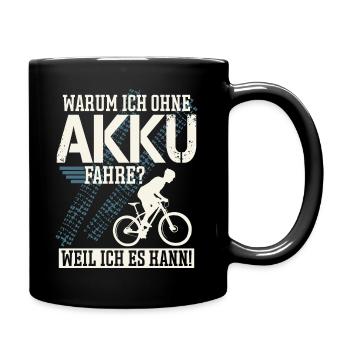 MTB Mountainbike Mountainbiker Spruch - Tasse einfarbig - Schwarz - Rechts