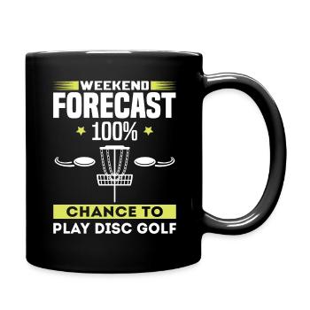 Prévisions week-end disc golf - Mug uni - noir - Droite
