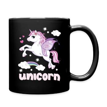 Unicorn - Tasse einfarbig - Schwarz - Rechts