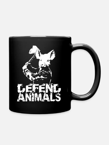 Défendre les animaux - Mug uni - noir