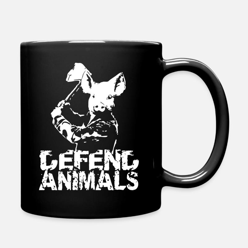 Défendre les animaux - Mug uni - noir