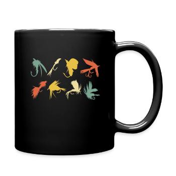 Fly fishing Fishing Fishing Anglers - Full Colour Mug - black - Right