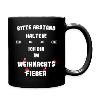 Lustiger Spruch zu Weihnachten - Tasse einfarbig - Schwarz - Rechts