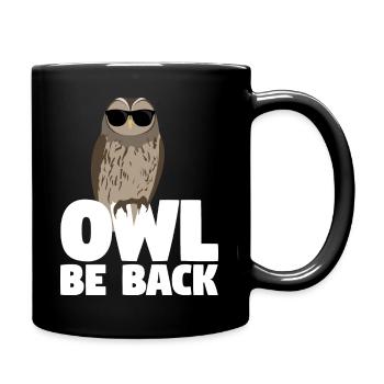 Hibou être de retour Eule - Mug uni - noir - Droite