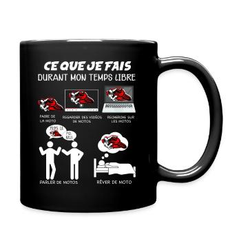 Moto cadeau pour motard passionné - Mug uni - noir - Droite