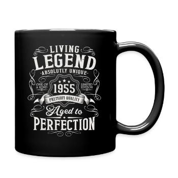 Né en 1955 Legend Vintage Anniversaire - Mug uni - noir - Droite
