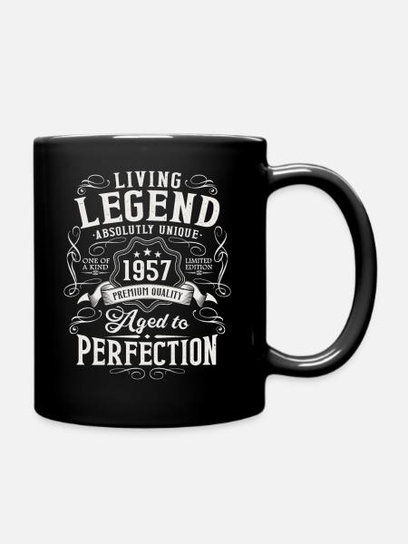 Né en 1957 Legend Vintage Birthday - Mug uni - noir