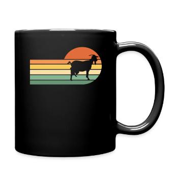 Goat - Full Colour Mug - black - Right