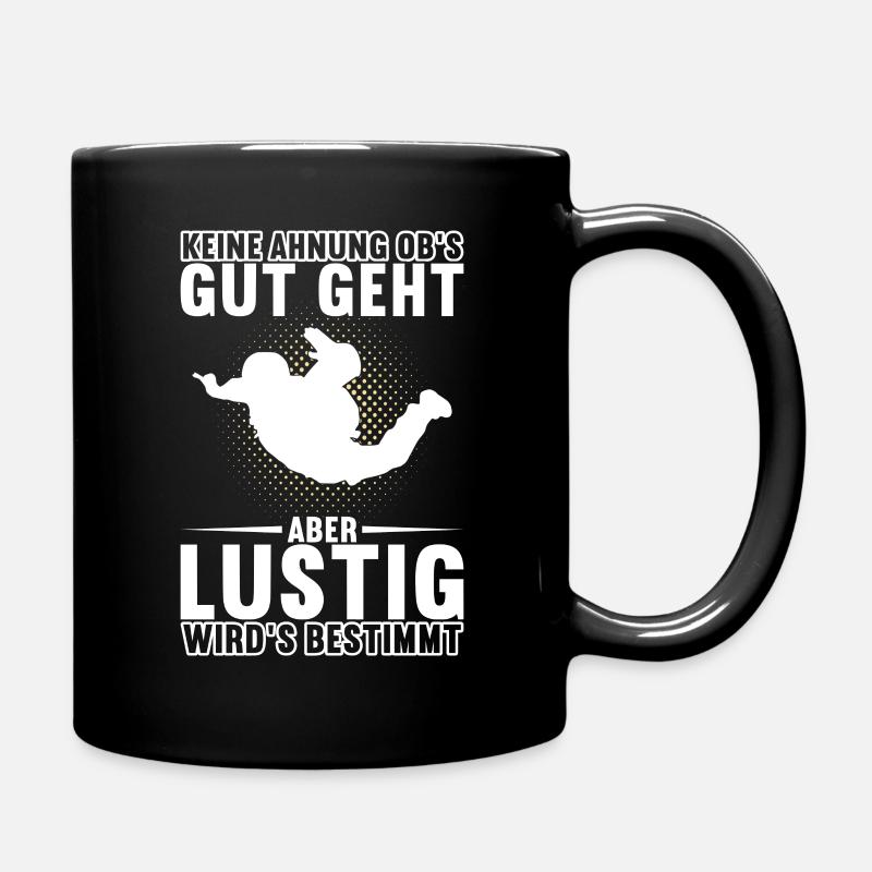 Fallschirm Fallschirmspringer Skydiver - Tasse einfarbig - Schwarz