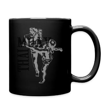 Boxing Fighting Muay Thai - Tasse einfarbig - Schwarz - Rechts
