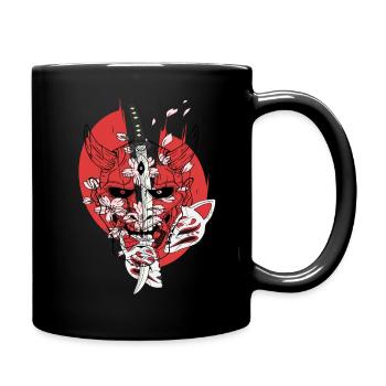 Ninja, Ninjutsu, Shinobi, Oni Demon - Full Colour Mug - black - Right