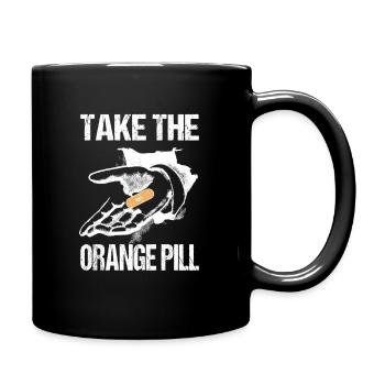Bitcoin prend la pilule orange - Mug uni - noir - Droite