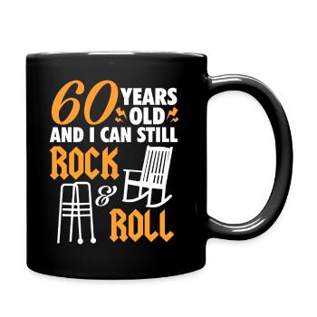 J’ai 60 ans et je peux encore faire du rock and roll - Mug uni - noir - Droite