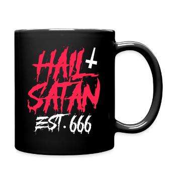 hail satan Design for a enthusiats of satan - Full Colour Mug - black - Right