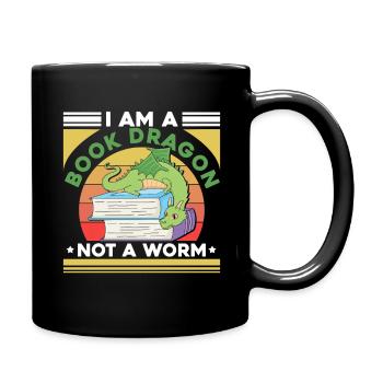 Bookworm - Full Colour Mug - black - Right
