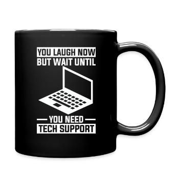 Informaticien Ordinateur Imprimante Ordinateur Écriture - Mug uni - noir - Droite