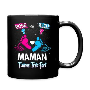 Fille ou garçon Annonce sexe bébé - Mug uni - noir - Droite