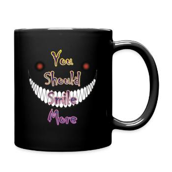 Vous devriez sourire plus - Mug uni - noir - Droite