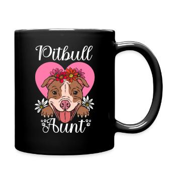 Tante Pitbull - Mug uni - noir - Droite