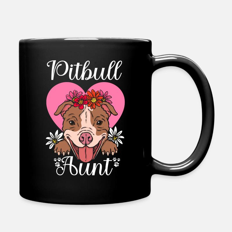 Pitbull Tante - Tasse einfarbig - Schwarz