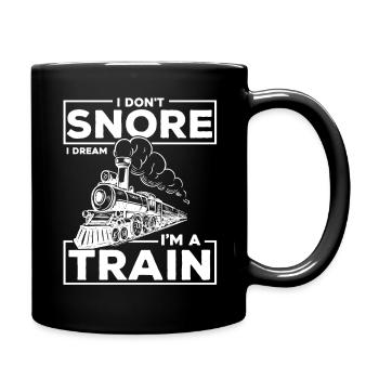 Cadeau ferroviaire - Funny Sprüch Train Trains - Mug uni - noir - Droite