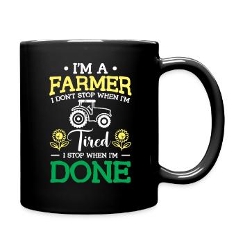 Funny saying for farmers and farmers. - Full Colour Mug - black - Right