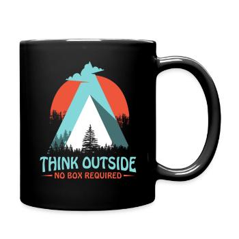 Mountains Mountains Hiking - Full Colour Mug - black - Right