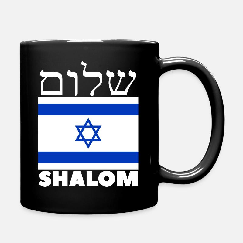 Shalom Israel - Tasse einfarbig - Schwarz