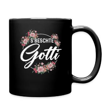 Beste Gotti Patentante Taufpatin Schweiz - Tasse einfarbig - Schwarz - Rechts