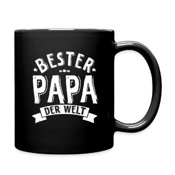 Bester Papa - Tasse einfarbig - Schwarz - Rechts
