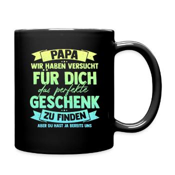 Papa Geschenkidee lustig - Tasse einfarbig - Schwarz - Rechts
