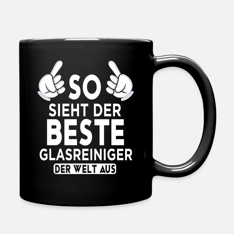 Glasreiniger Spruch - Tasse einfarbig - Schwarz