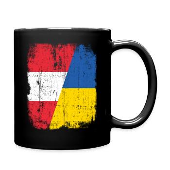 UKRAINE T-SHIRT AUSTRIA AUSTRIA SOLIDARITY - Full Colour Mug - black - Right