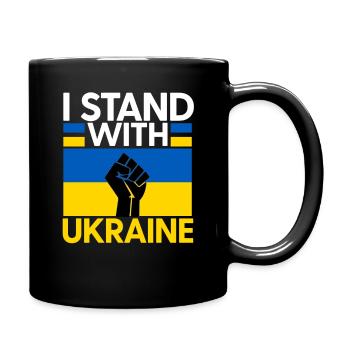 Ukraine - Tasse einfarbig - Schwarz - Rechts