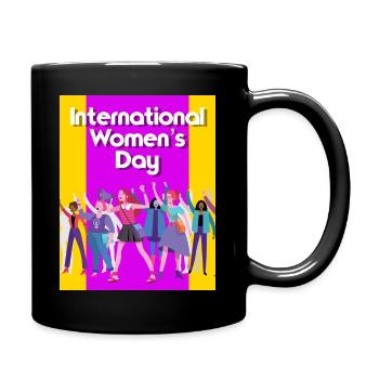 Internationaler Frauentag - Tasse einfarbig - Schwarz - Rechts
