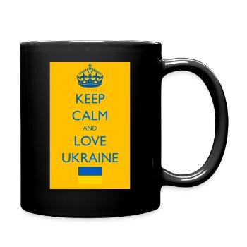 Ukraine - Tasse einfarbig - Schwarz - Rechts
