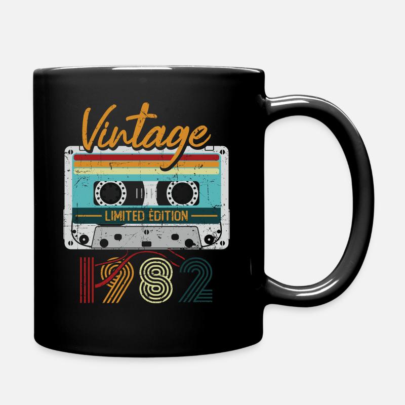 Cassette Vintage 40ème Anniversaire 1982 Cadeau - Mug uni - noir