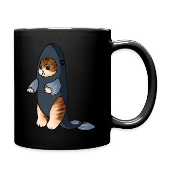 Poisson chat - Mug uni - noir - Droite