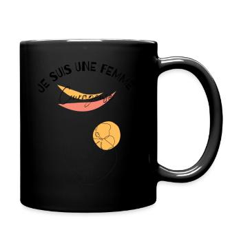 je suis femme courageuse - Mug uni - noir - Droite
