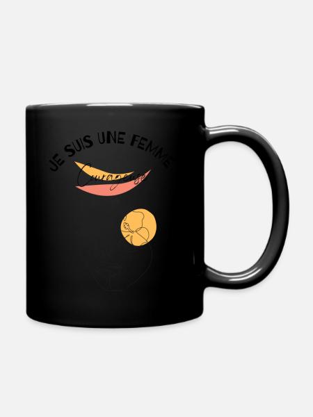 je suis femme courageuse - Mug uni - noir