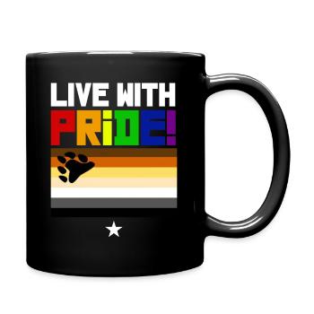 Gay Bear Pride Bärenflagge - Tasse einfarbig - Schwarz - Rechts