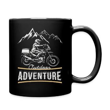 Outdoor Adventure Cross Motorcycle Enduro - Full Colour Mug - black - Right