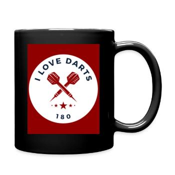 Ventilateur de fléchettes - Mug uni - noir - Droite