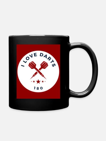 Darts-Fan - Tasse einfarbig - Schwarz