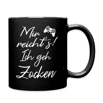 Mir reichts Ich geh zocken Gamer Zocker Controller - Tasse einfarbig - Schwarz - Rechts