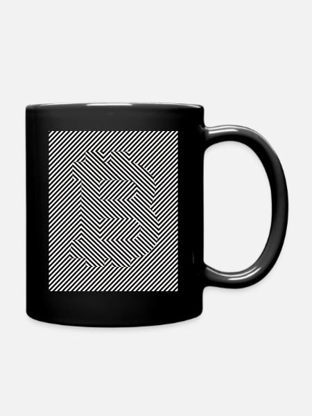 Bitcoin Strips - Tasse einfarbig - Schwarz