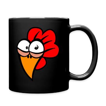 Huhn - Tasse einfarbig - Schwarz - Rechts