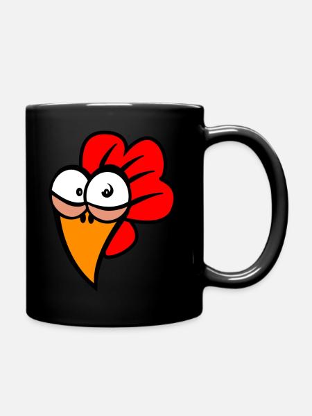 Huhn - Tasse einfarbig - Schwarz